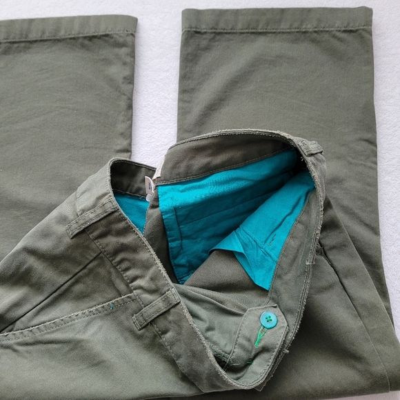 Old Navy | Y2K Cropped Brushed Cotton Pants | Ladies 2 Low Rise Olive Gr… - Picture 10 of 12